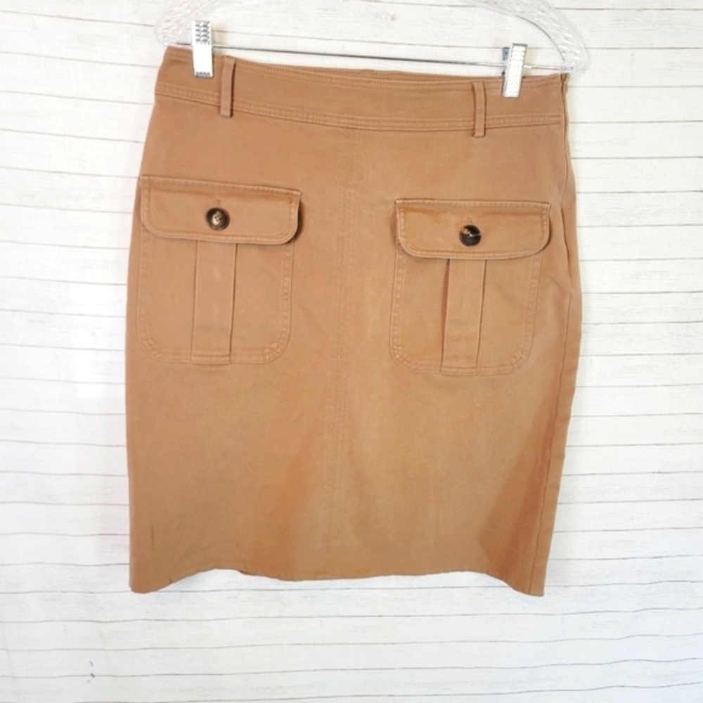 BODEN FRONT POCKET PENCIL SKIRT CAMEL TAN, SZ US 8L